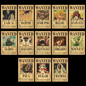 PROCURADOS - Cartazes One Piece